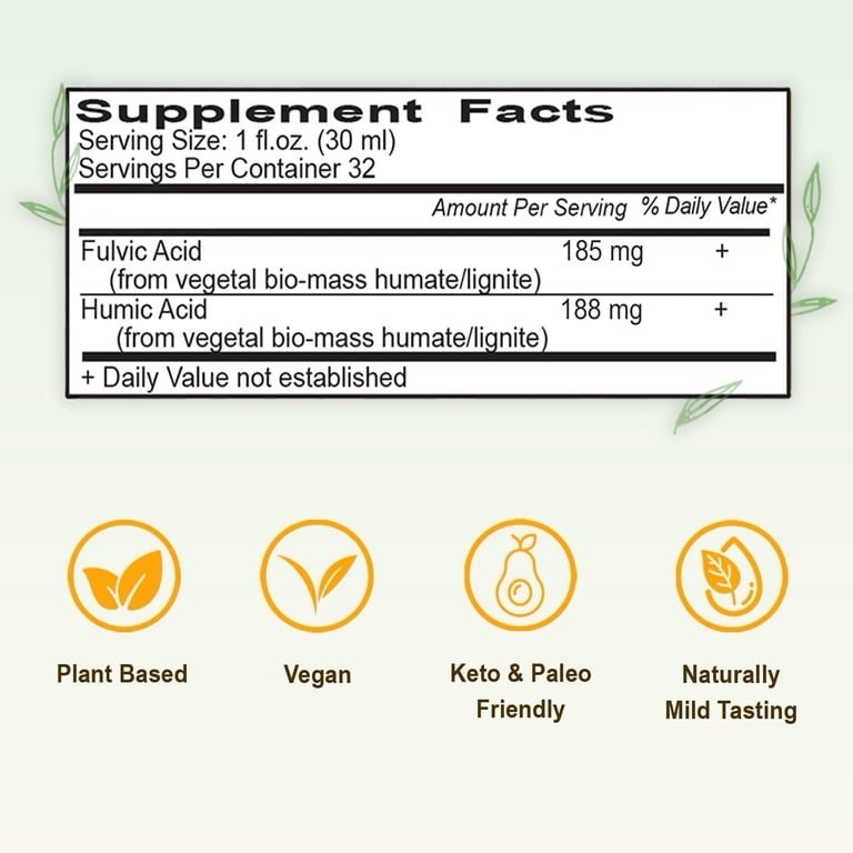 Vital Earth Minerals Mineral Fulvic Humic Blend 32oz