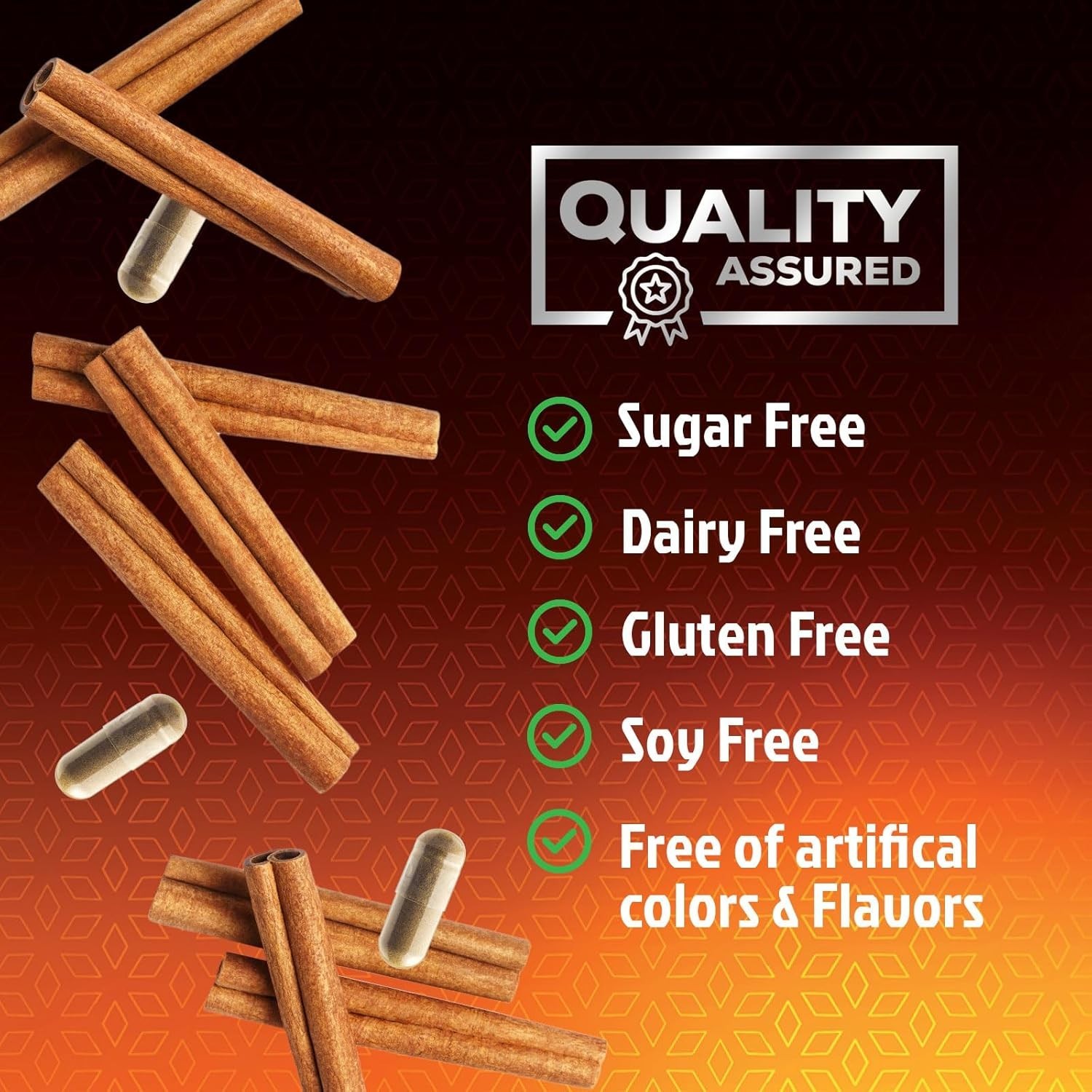 Organic Ceylon Cinnamon Supplement 1800mg Certified Organic Ceylon Cinnamon Pill