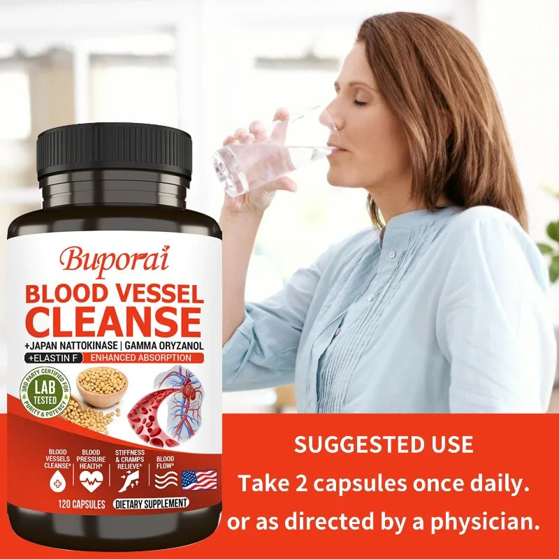 Blood Vessel Cleanse 240pcs, Promotes Energy Production, Supports Heart Health