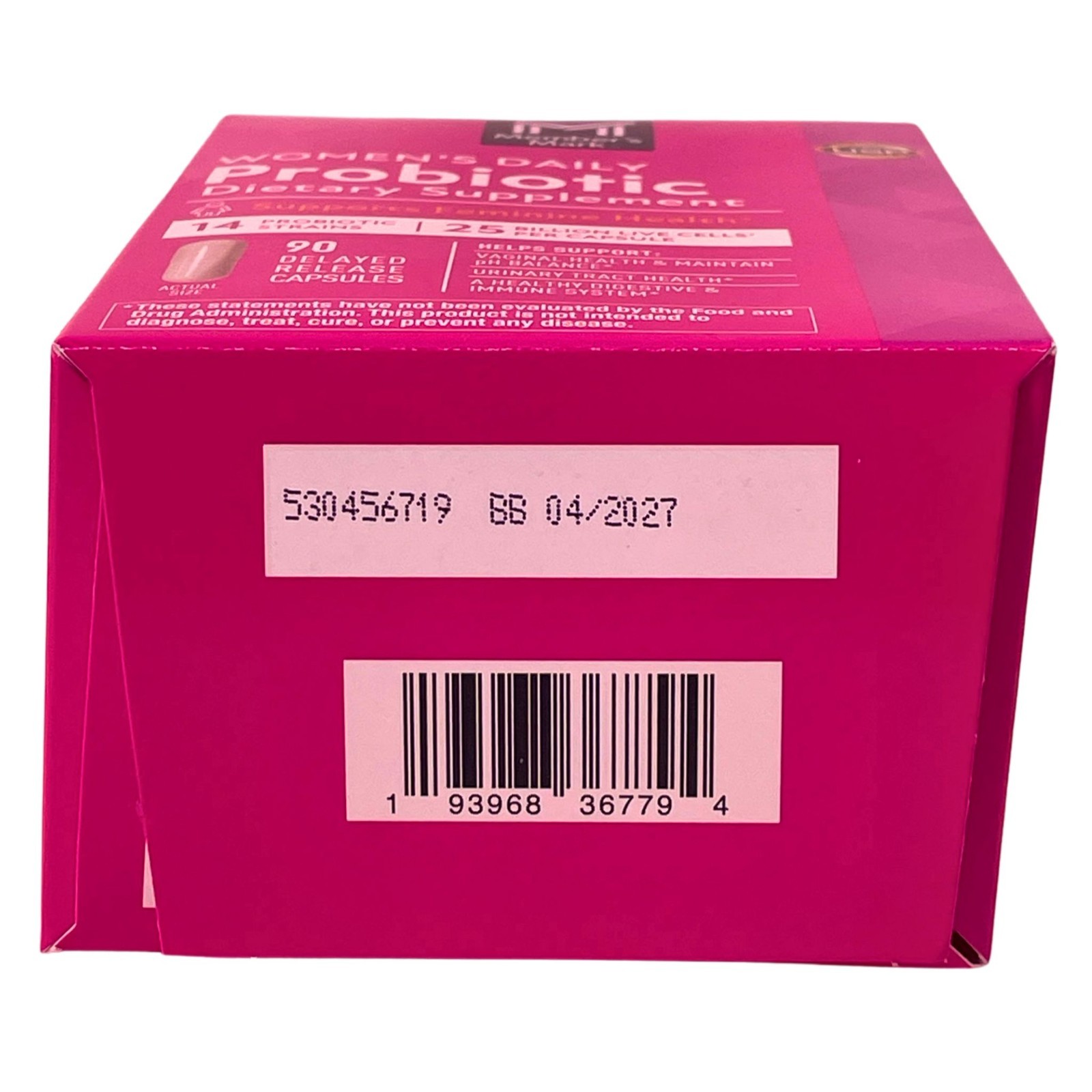 Member’s Mark Women’s Daily Probiotic 90 Caps 2 Pack New Exp 04/2027