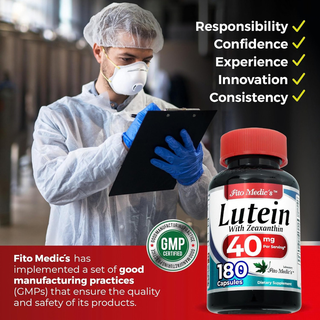 Lab | Lutein |180 Capsules |40 Mg| Lutein 40Mg | Lutein and Zeaxanthin Supplemen