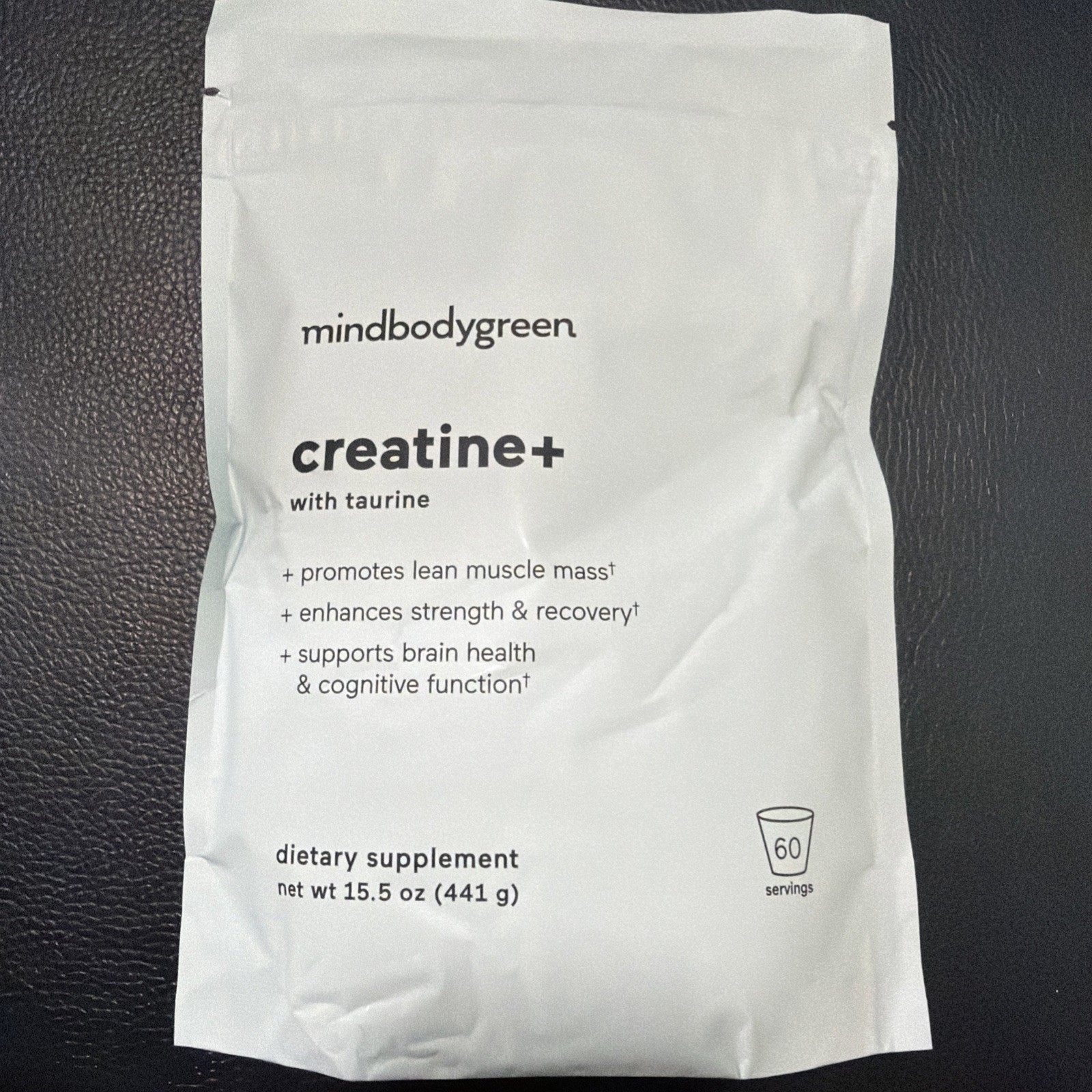 mindbodygreen Creatine+ with Taurine 60 Servings / 15.5oz Powder – Creatine +