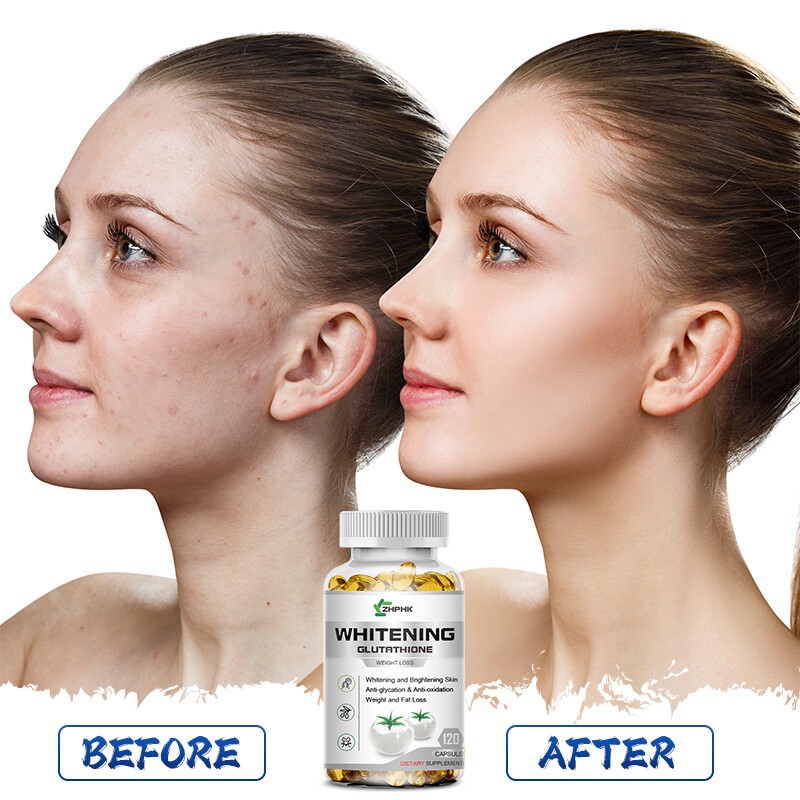500mg L-Glutathione Capsule Anti Aging Skin Whitening White Tomato Supplement