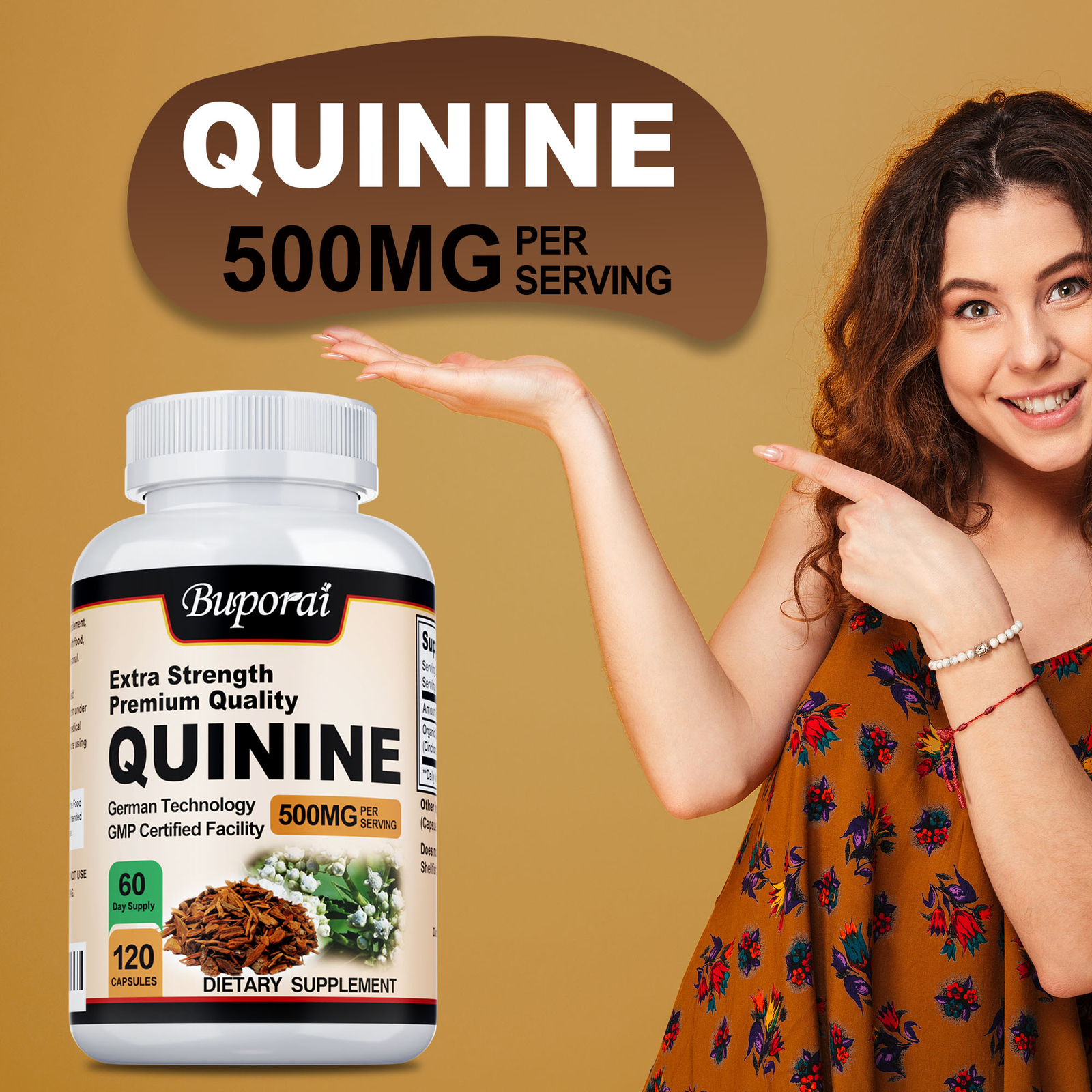 Quinine Capsules 500mg – Support Leg Cramps, Stomach Health & Immune System