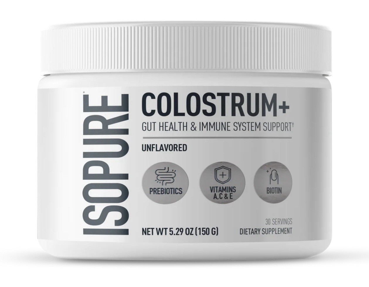 Isopure Colostrum+, Unflavored, 5.29 oz (150 g) Healthy Living