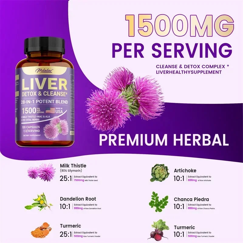Liver Detox & Cleanse 240pcs – Kidney Health, Liver Cleanse, Detox & Repair