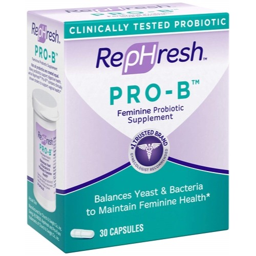 5 Pack Rephresh Pro B Probiotic Feminine Supplement 30 Capsules 1 Per Day