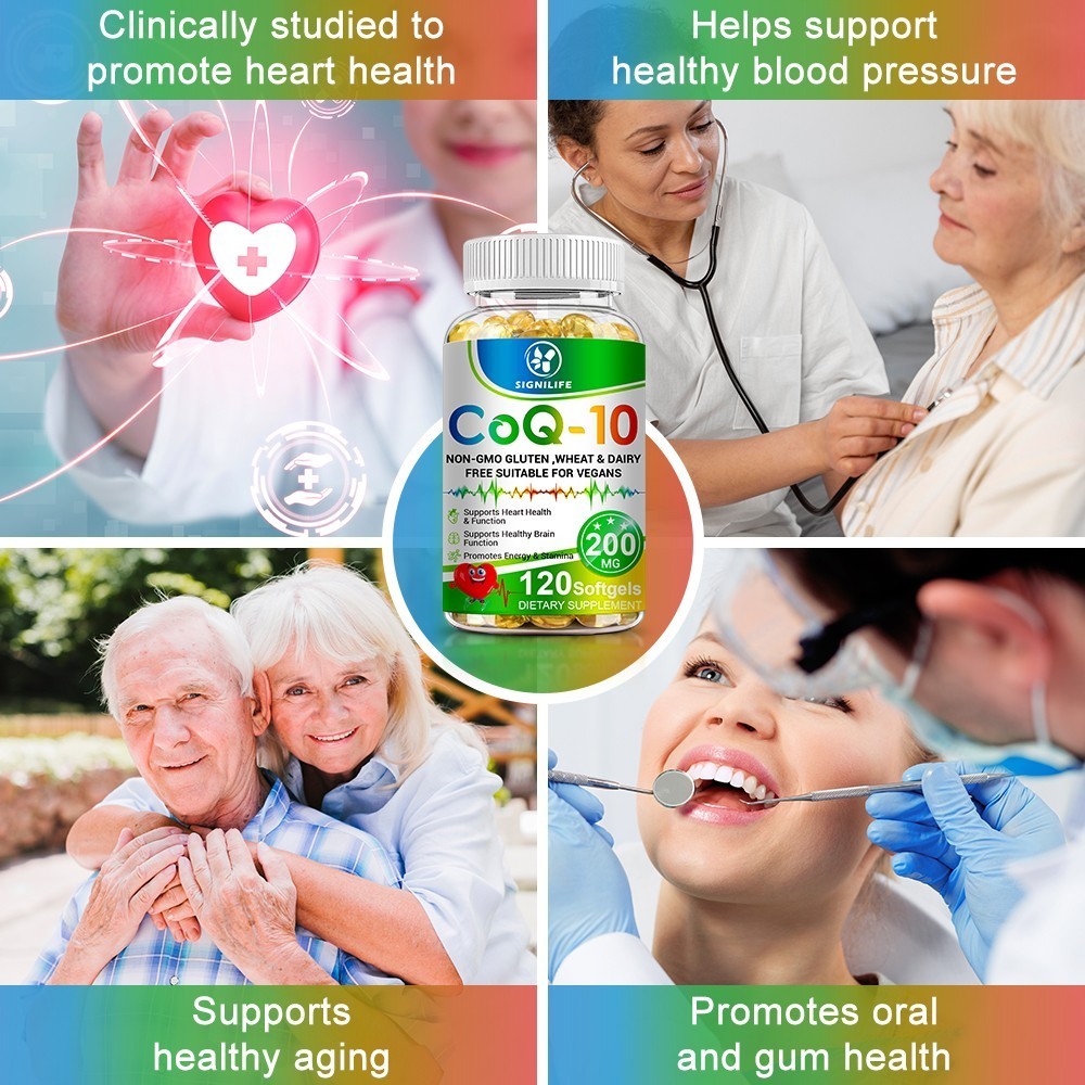CoQ 10 CoEnzyme Q-10 200mg Support Heart Health,High Potency 120 Capsule