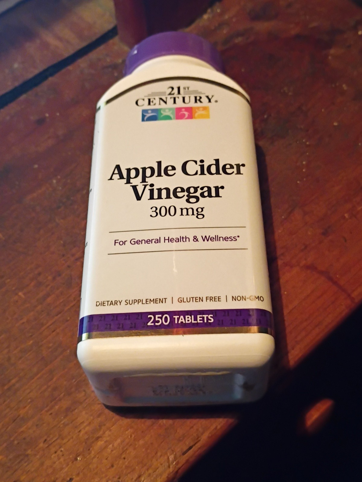 Gluten Free Apple Cider Vinegar Supplement 250 Count Metabolism Support -08/2026
