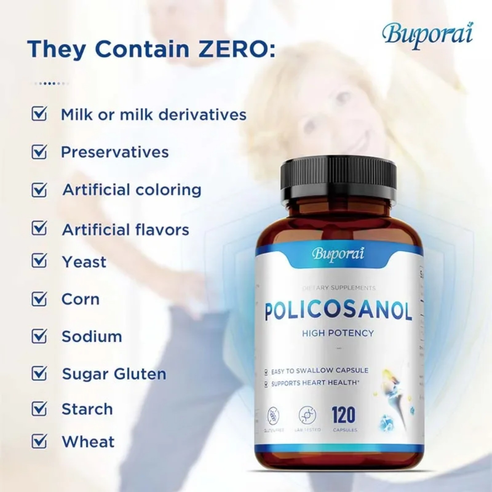 Policosanol 240pcs – Promotes Cardiovascular & Heart Health, Joint Flexibility