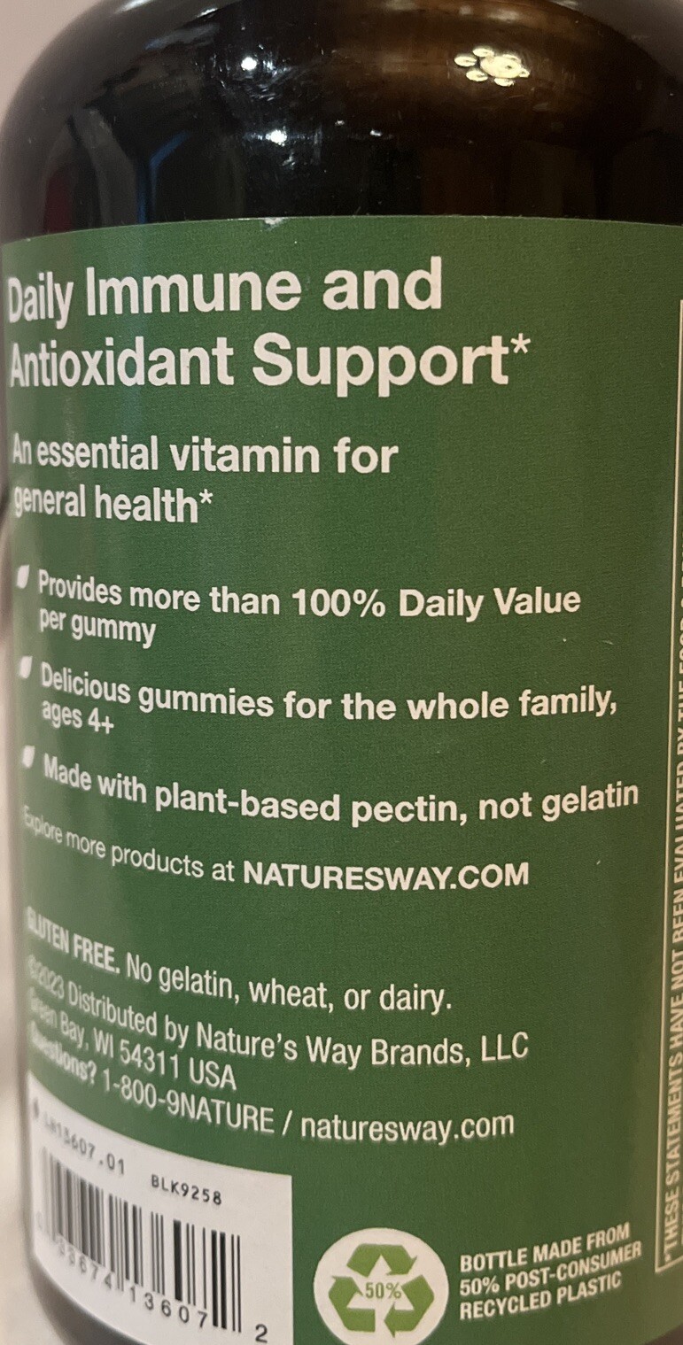 Nature’s Way Vitamin C 120 Gummies, Supports Immune Health Exp:02/2026