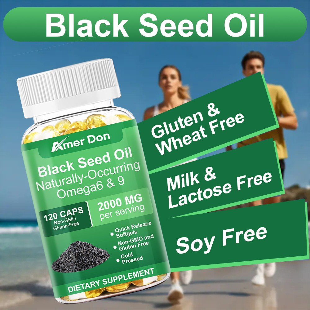 Black Seed Oil 2000mg | 120 Softgel Capsules | Nigella Sativa | Non-GMO, Vegan