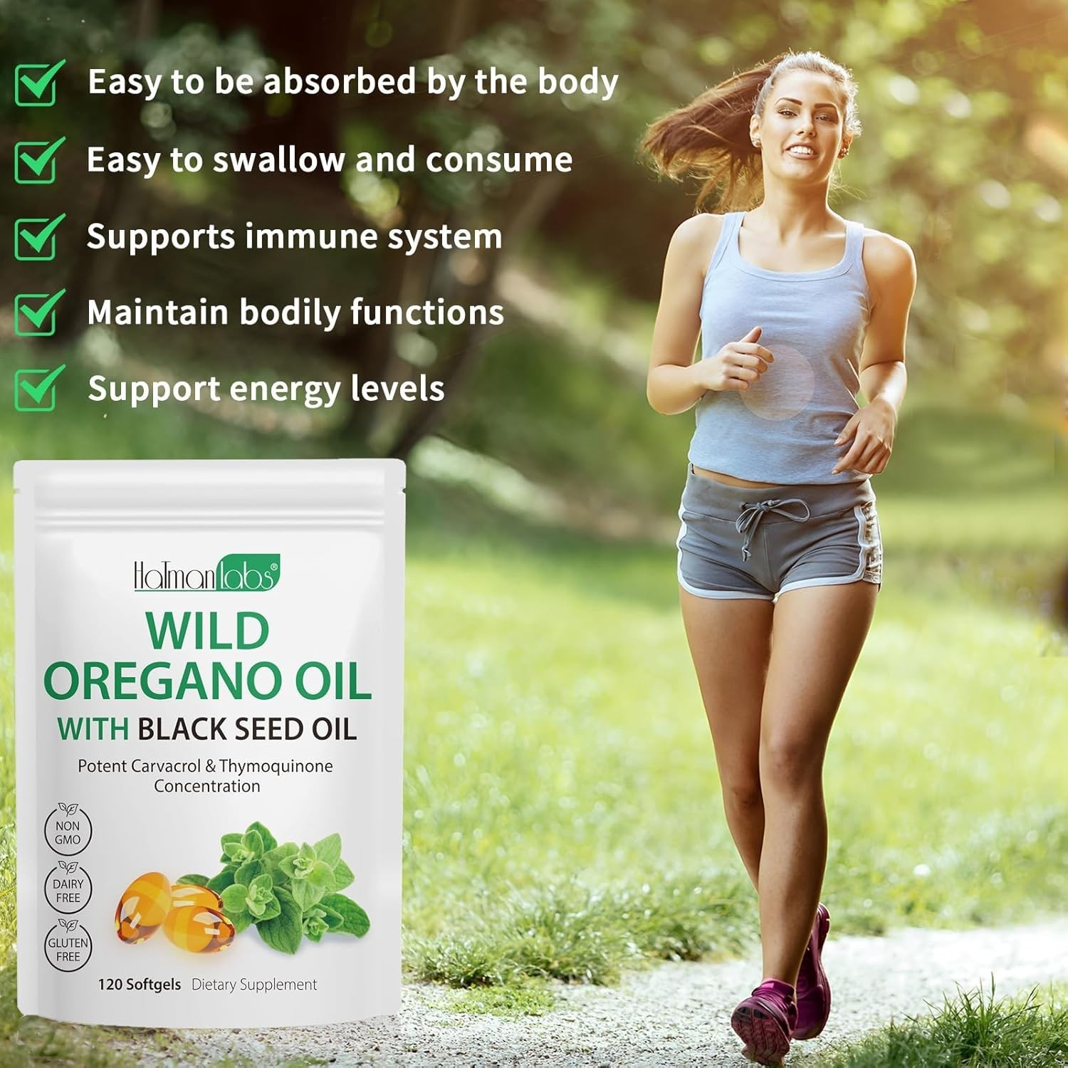 (2 Pack) Resilia Oil Of Oregano With Black Seed Oil 6,000MG NEW USA STOCK Free