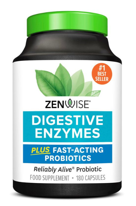 Zenwise Digestive Enzymes dietary supplement 180 vegetable capsules