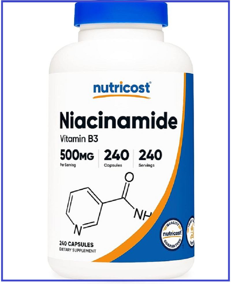 Nutricost Niacinamide (Vitamin B3) 500mg, 240 Capsules – Flush Free, Gluten Free