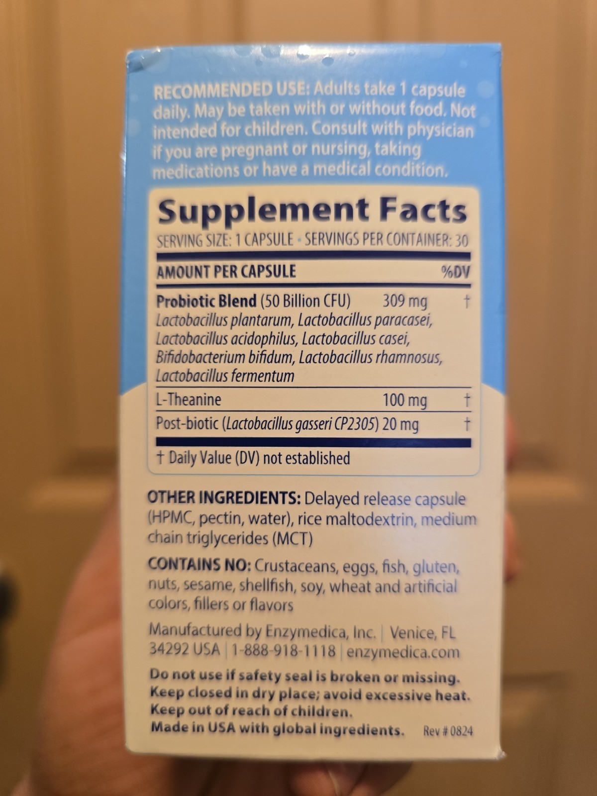 Enzymedica Sub Culture Probiotic for Mood & Gut Support 30 Day Digestive Support
