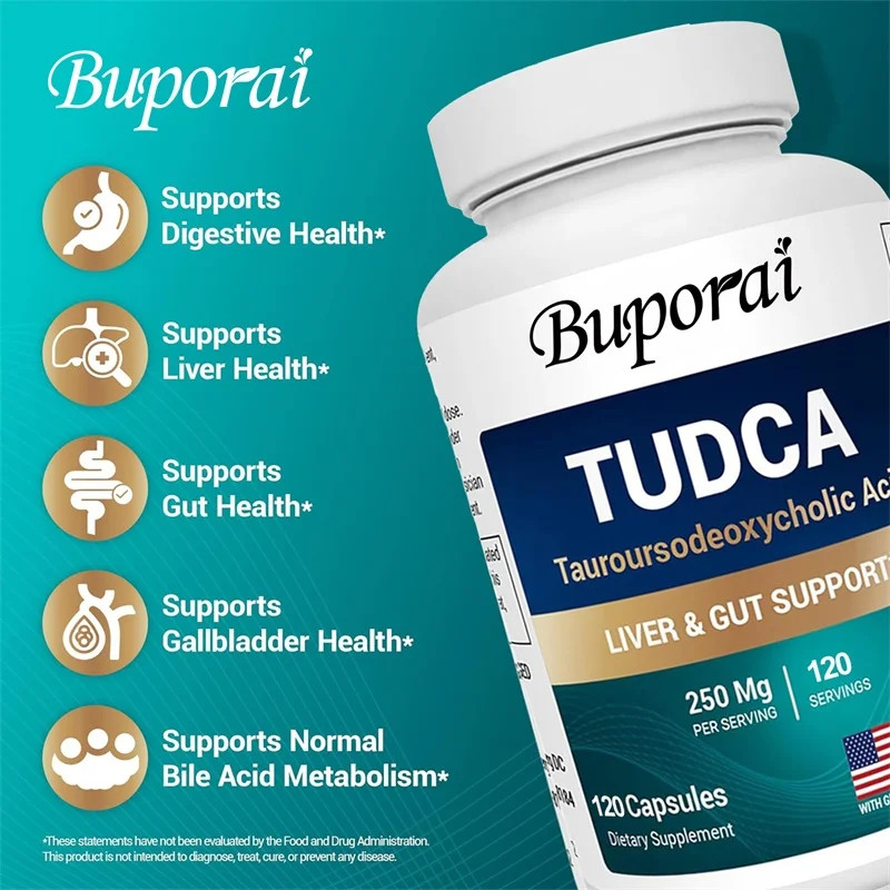 TUDCA 120pcs, Support Digestive Health, Liver Detoxification and Cleansing