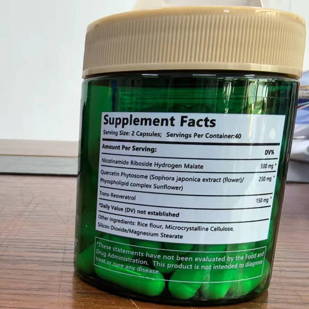 NAD+Supplement for Anti-Aging Energy Focus&Nicotinamide Riboside Resveratrol