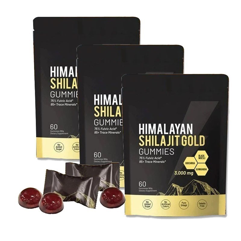 3Bag Shilajit 60 Gummies, Shilajit Micronutrient Supplement, Himalayan Premium