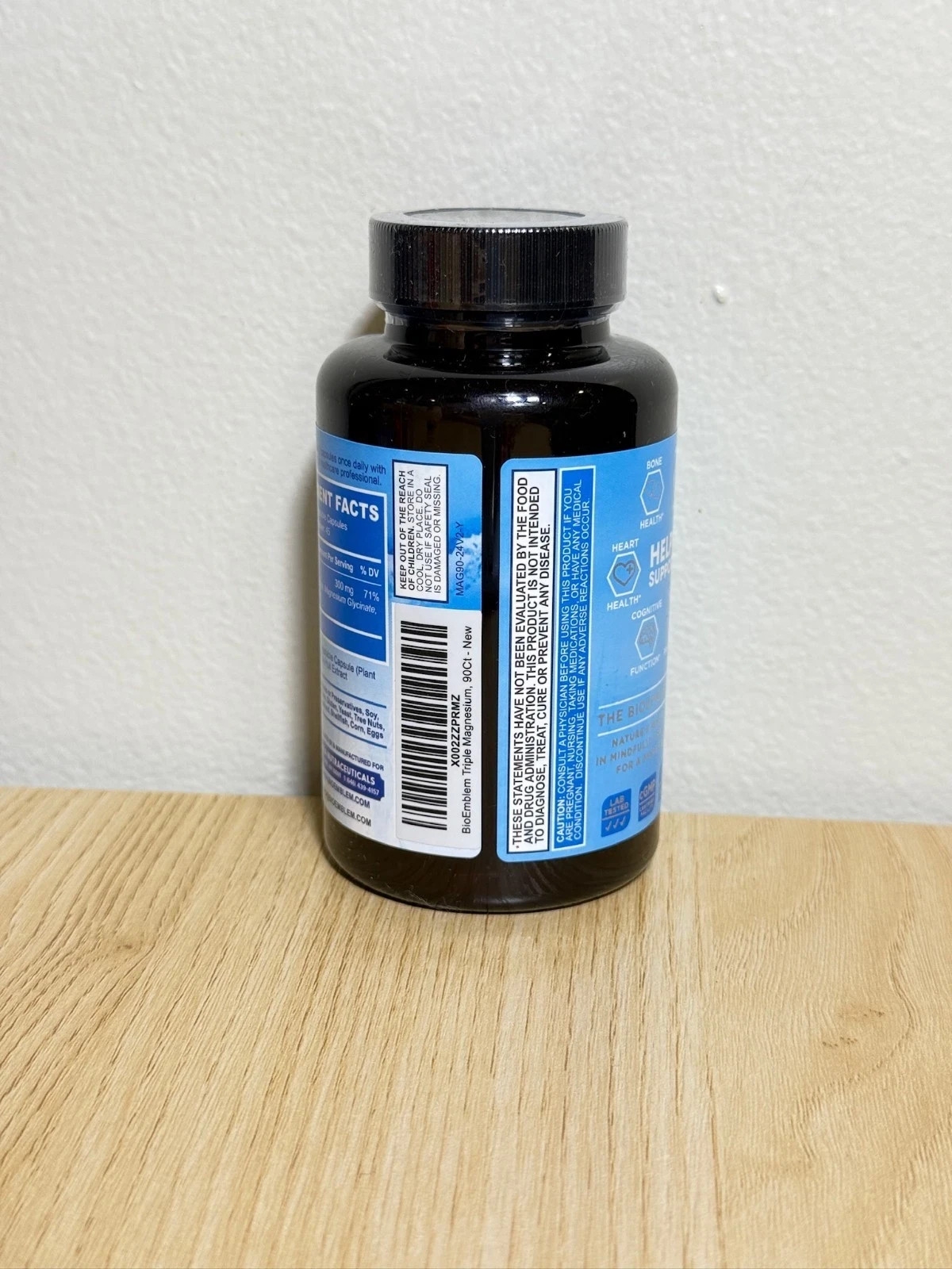 BioEmblem Triple Complex Magnesium 300mg Malate Glycinate Citrate 90 Caps New Se