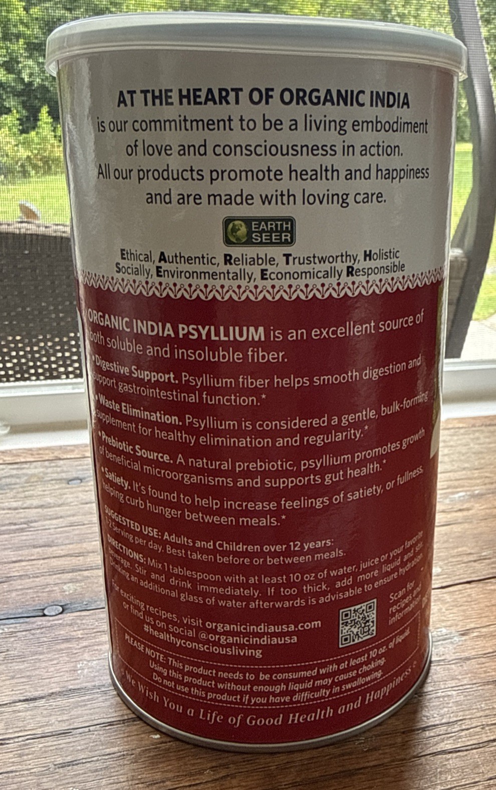 ORGANIC INDIA Psyllium Whole Husk Fiber Powder 12 oz – Exp 3/28 Keto Paleo Vegan