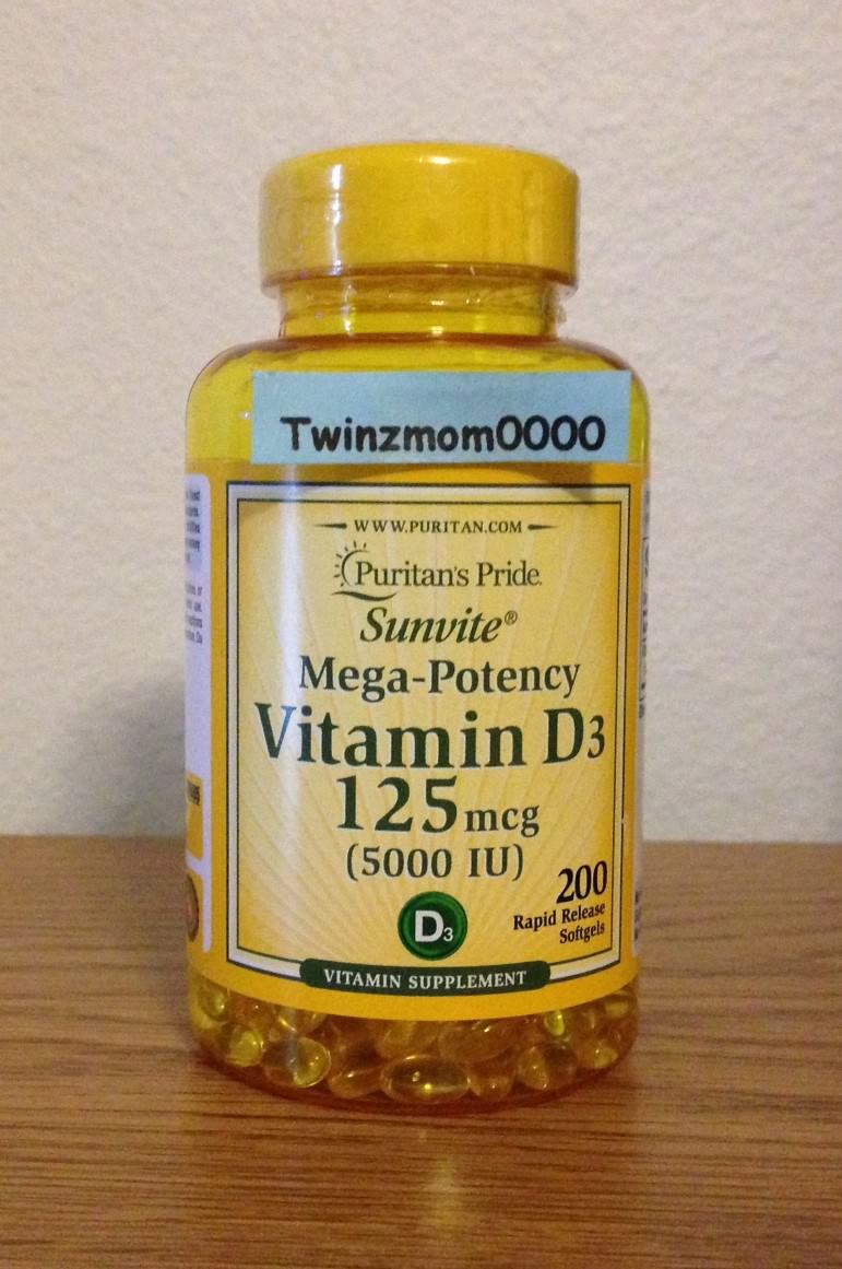 Vitamin D3 5000IU/125mcg 200 Softgels Bones Teeth Immune Support Super Potency