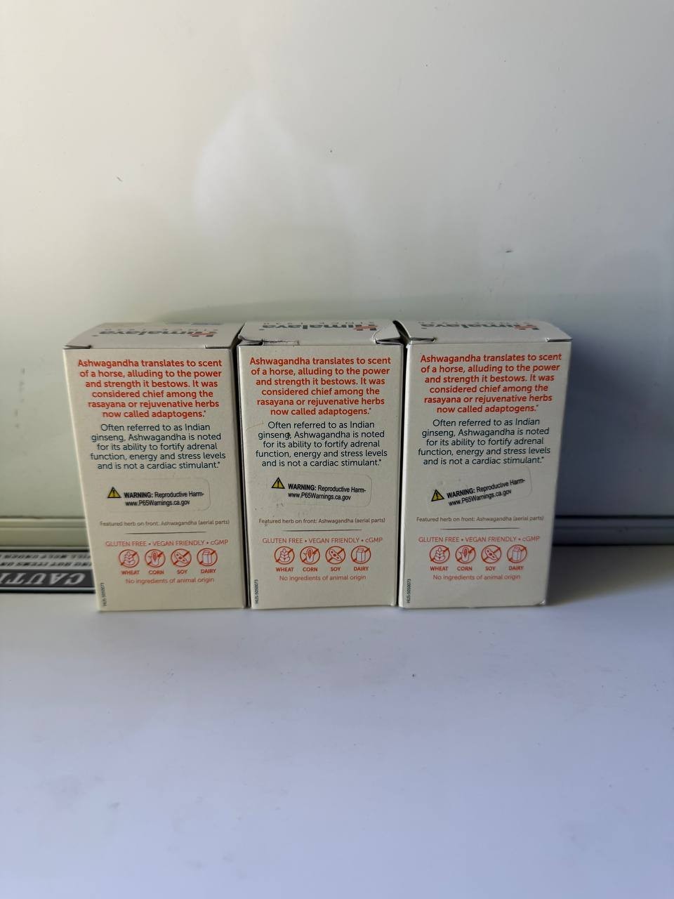 NEW Himalaya Organic Ashwagandha 60 Caps Ea. Lot Of 3 Exp. 7/2029