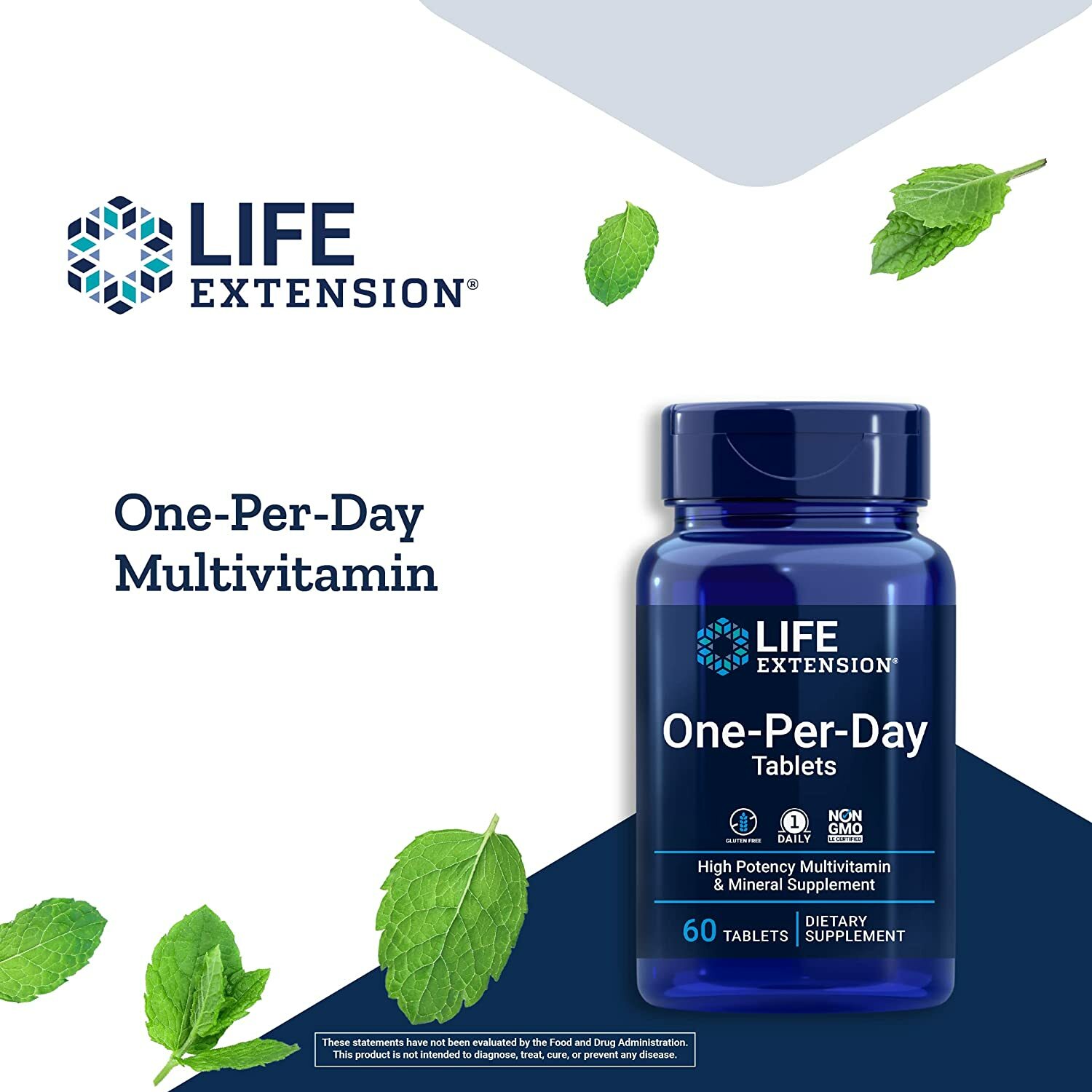 Life Extension One-Per-Day Multivitamin Essential Vitamins, Minerals 60 Tablet
