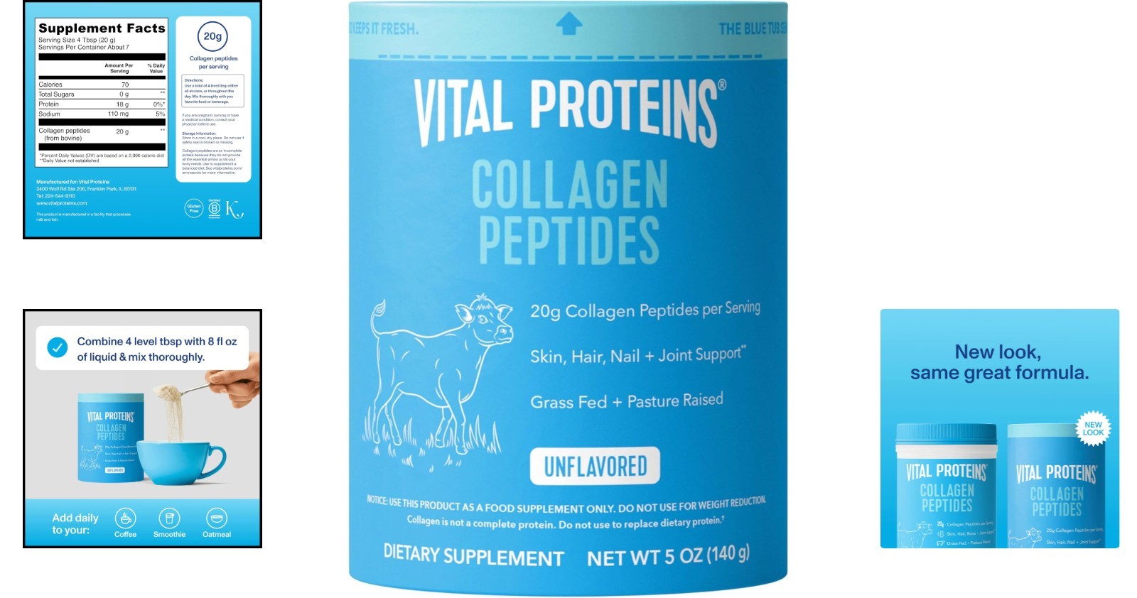 Hydrolyzed Collagen Peptides Powder – Supports Skin, Hair, Nails & Joints
