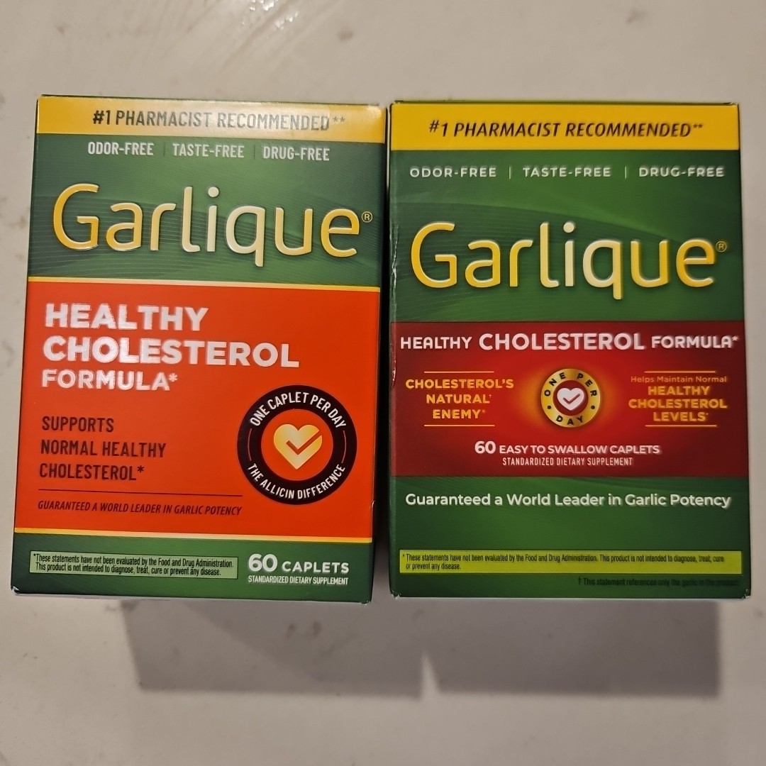 Garlique Healthy Cholesterol Formula Cholesterols 60 Caplets X2 Exp 2027+