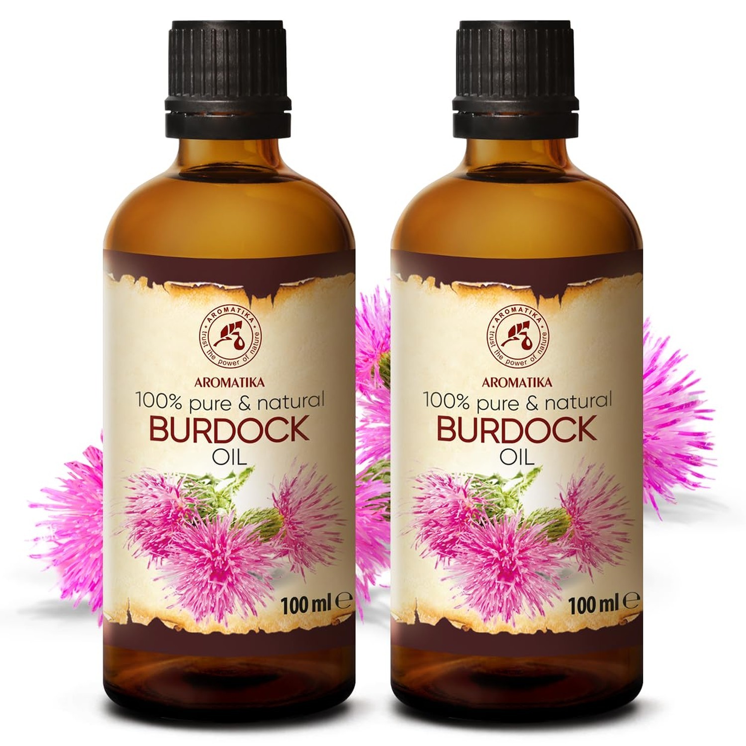 AROMATIKA Burdock Root Oil set 2 x 3.4 Fl Oz – 6.8 Fl Oz – 100% Pure & Natura…