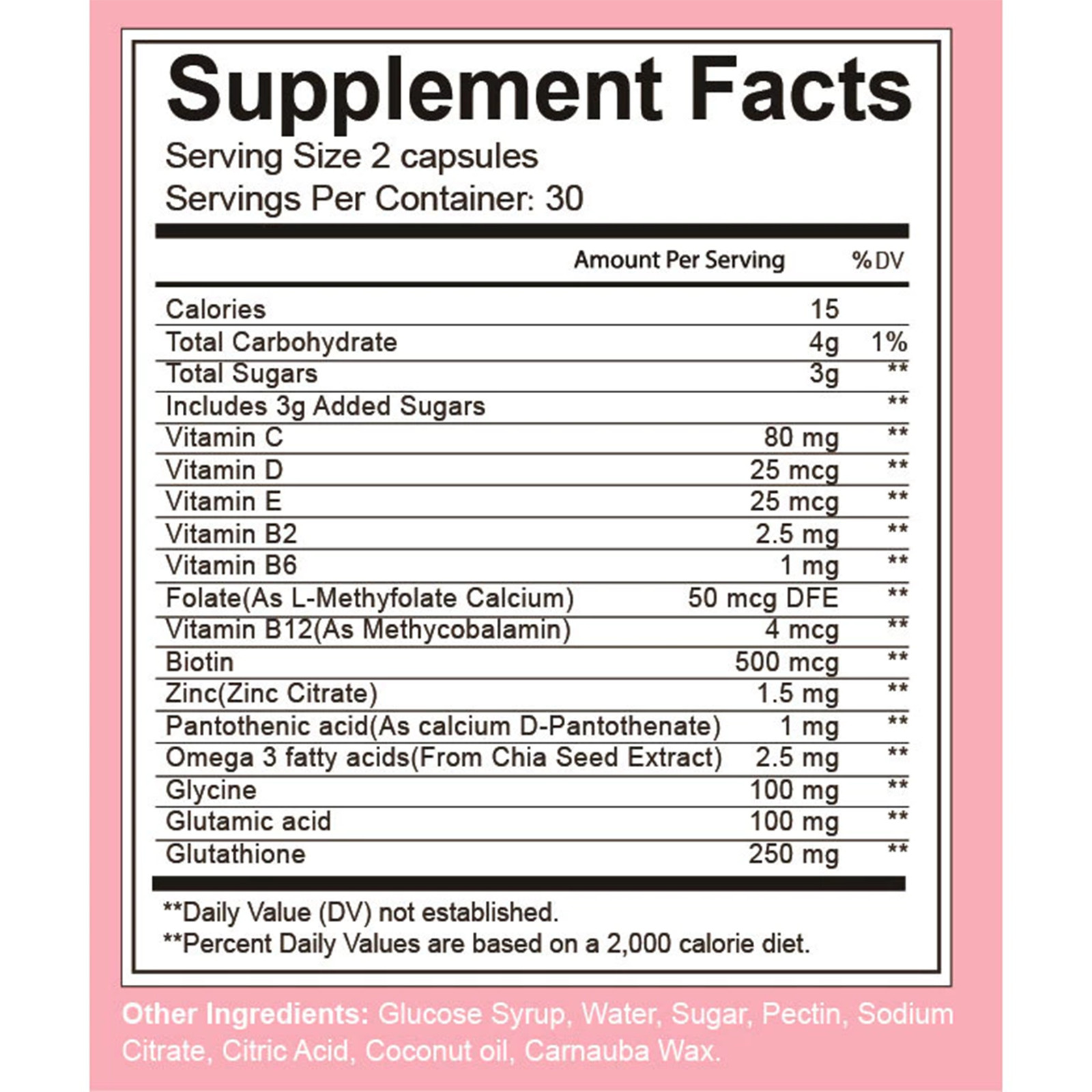 Zoyava Glutathione Collagen Gummies Anti Aging Skin Brightening Vitamins 2x