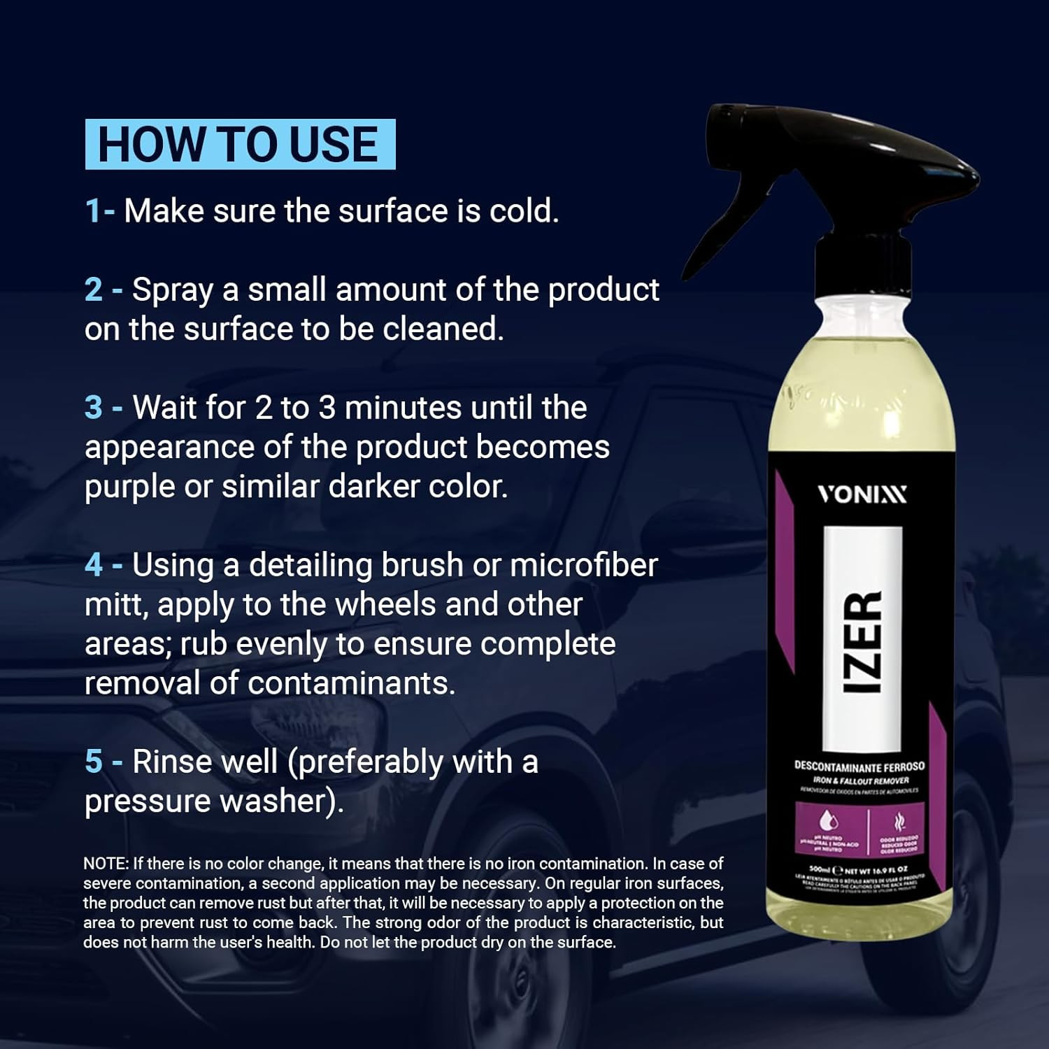 Izer Iron Remover Spray | Ph-Neutral, Non-Acidic Formula | Easy Application | Re