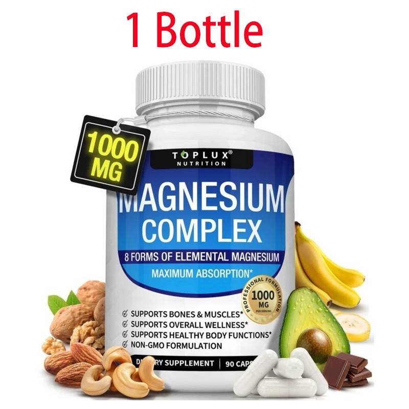 Toplux Magnesium Complex 8 Essential Magnesium Supplement 1000mg 90 Capsules