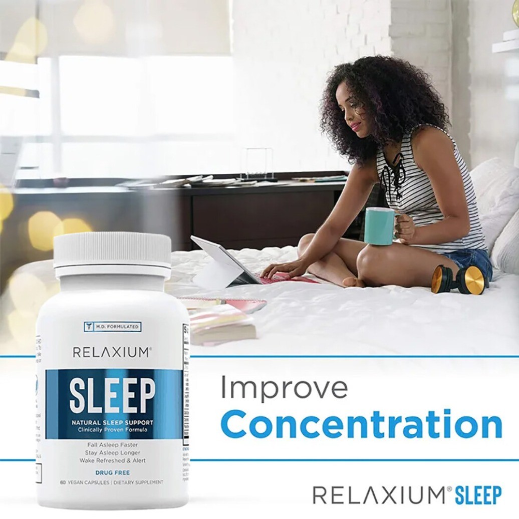 Relaxium New Sleep 60Capsules Sleep support to help your body fall asleep faster