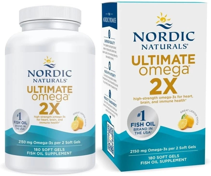Nordic Naturals Ultimate Omega 2X 180 Softgels Extra Strength Fish Oil New