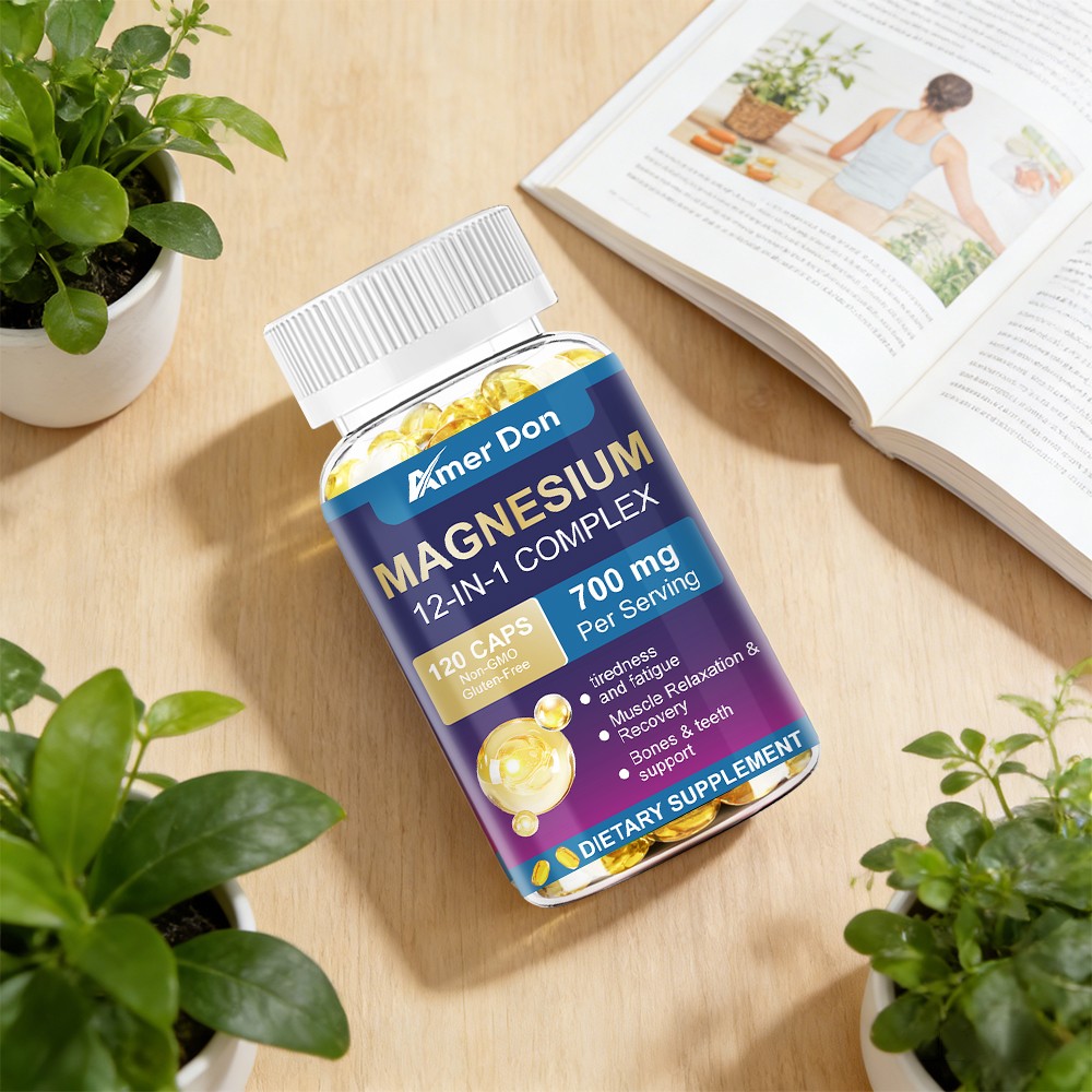 Magnesium Glycinate Chelated Magnesium Bisglycinate 1330mg 30/120 Vegan Capsules