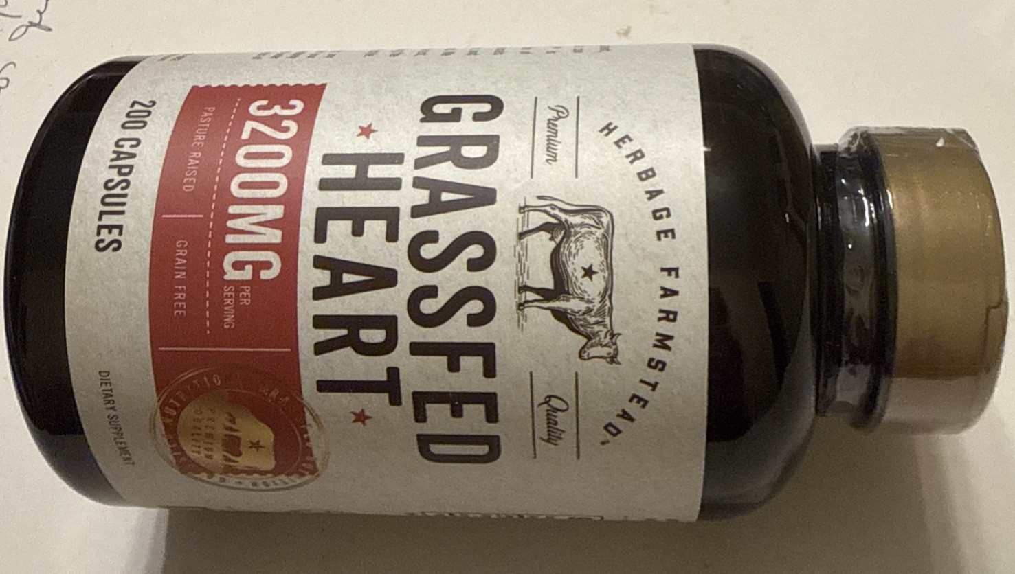 CARLYLE GRASS FED HEART-3200 MG 200 Capsules New. Exp-12/28