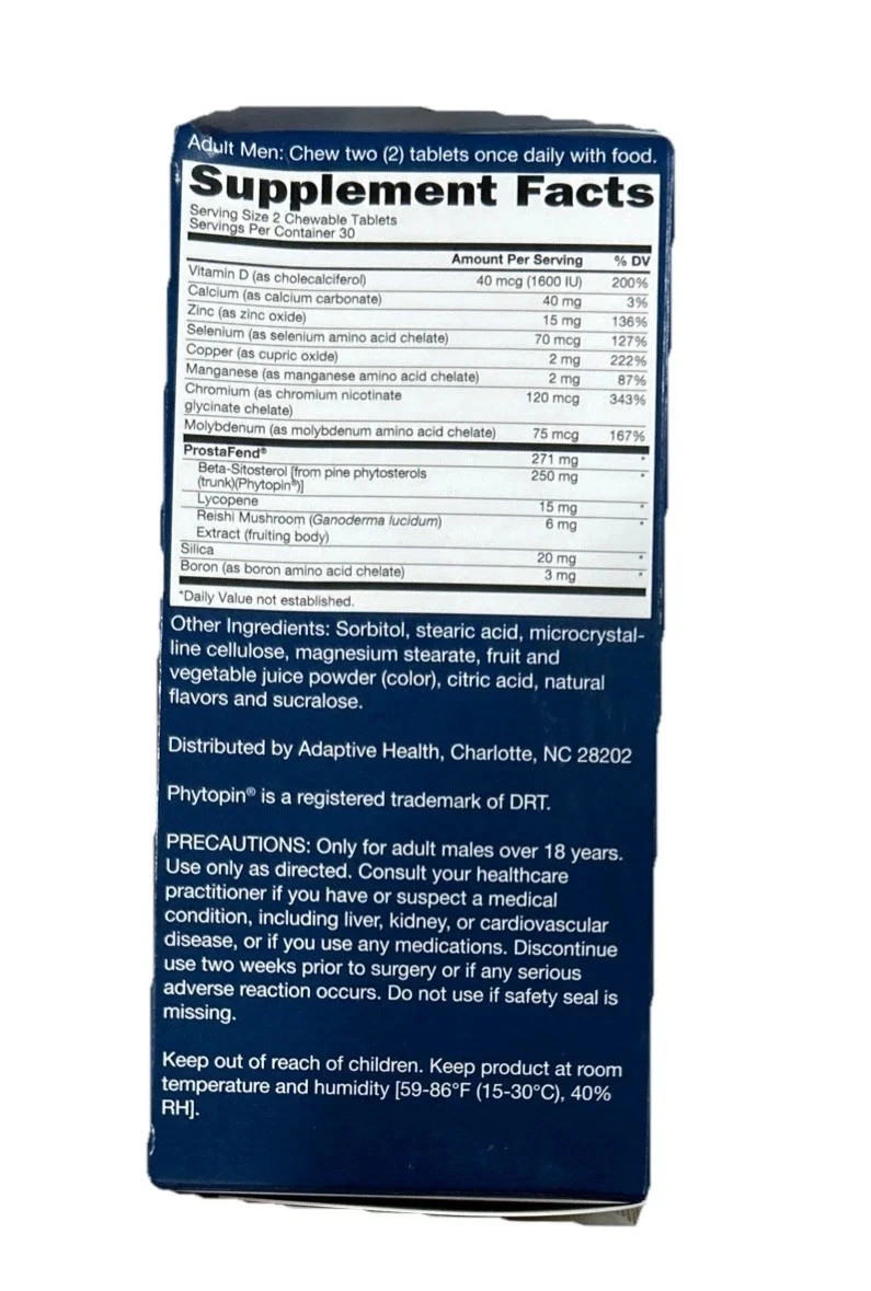 Super Beta Prostate Advanced Natural Berry Chewables 60 Ct Exp 08/206