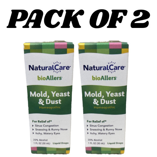 NaturalCare BioAllers Mold, Yeast & Dust – 1 fl oz Liquid – Pack of 2