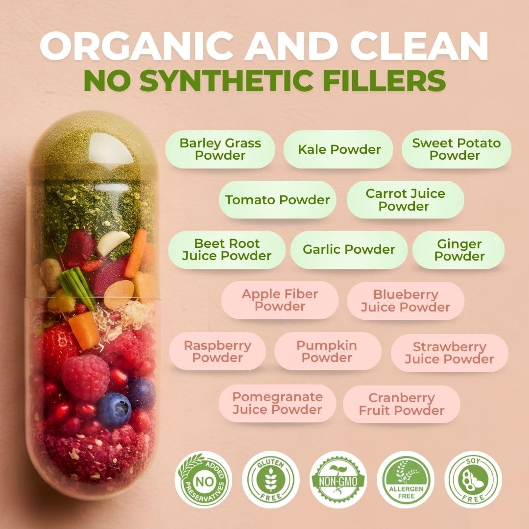 Vital Nutritive Vital Super Fruits Veggies – Daily Superfood Capsules For