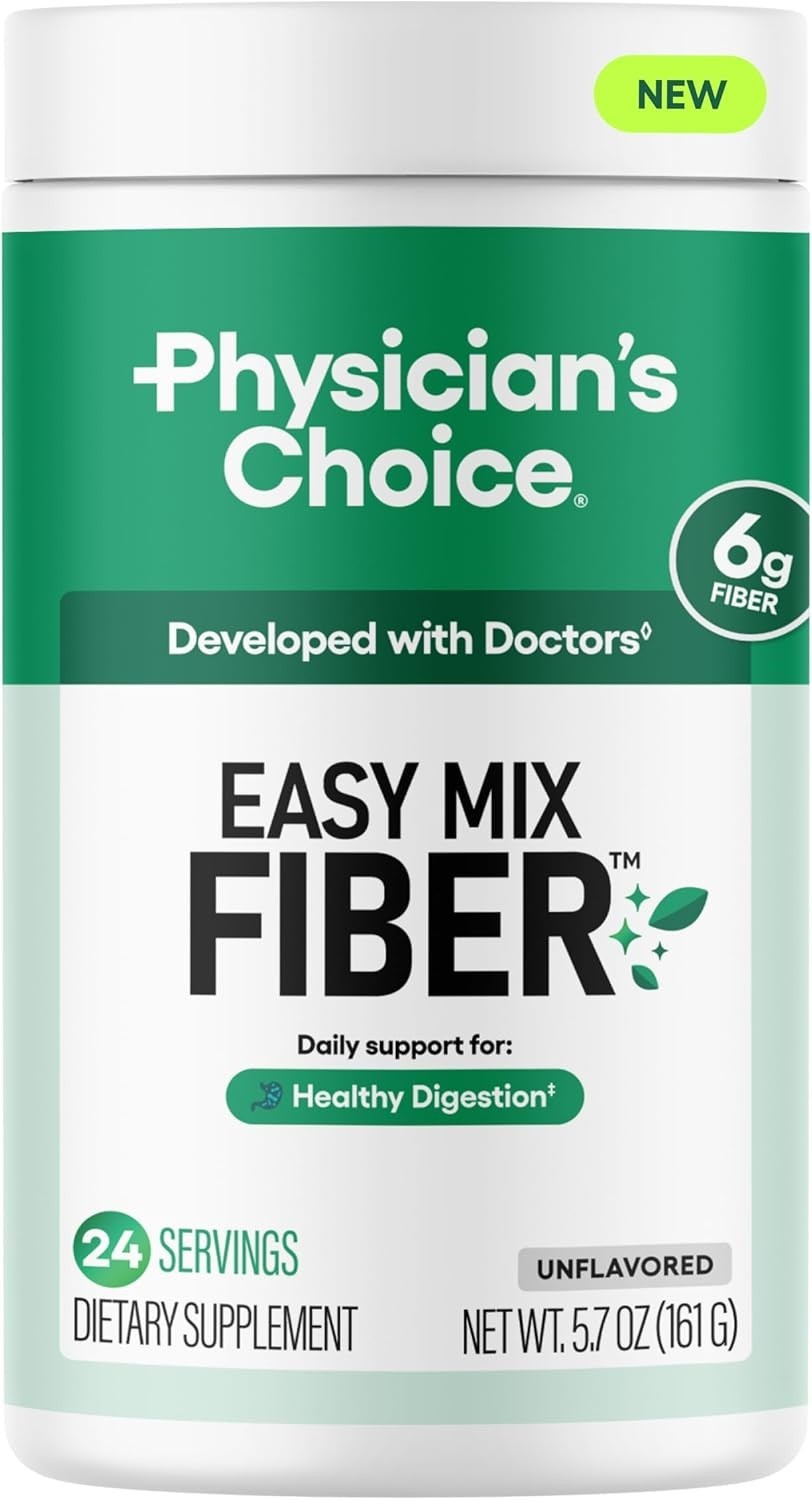 Physician’s Choice Easy Mix Fiber Powder 7.1oz Digestive Health Prebiotic