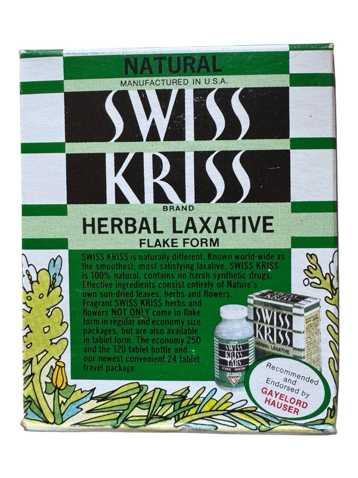 Swiss Kriss Herbal Laxative Flake Natural Digestive Aid – 3.25 oz – Ex: 12/28
