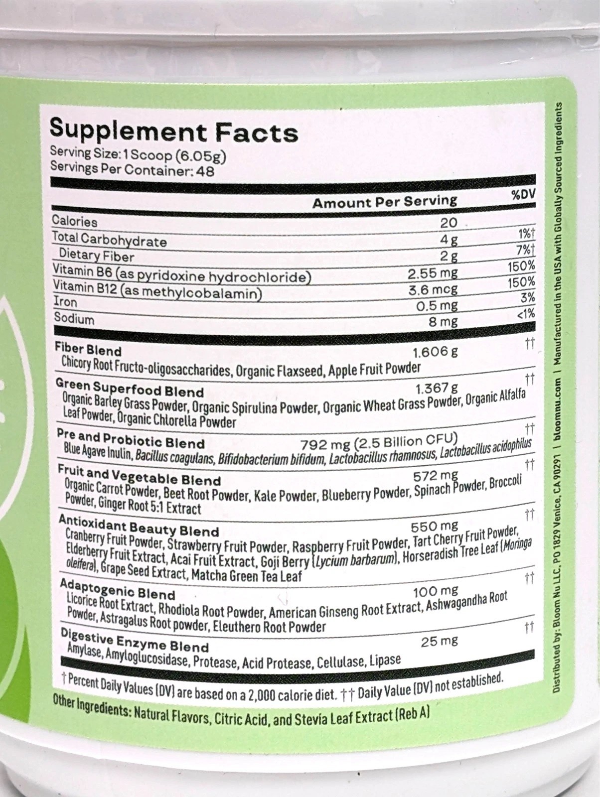 Bloom Nutrition Greens & Superfoods 2-PACK, Strawberry Kiwi 48 Servings EXP 9/26