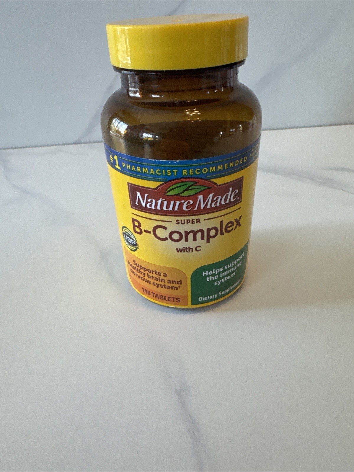 Nature Made Super B-Complex with C Dietary Supplement 140 Tablets Exp 10/2027