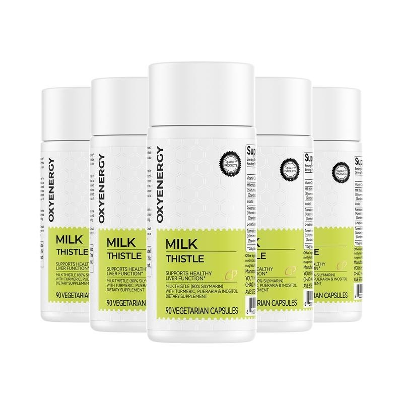 5x Uvora Milk Thistle Detox, Premium Herbal Supplement With Milk Thistle Extrac.
