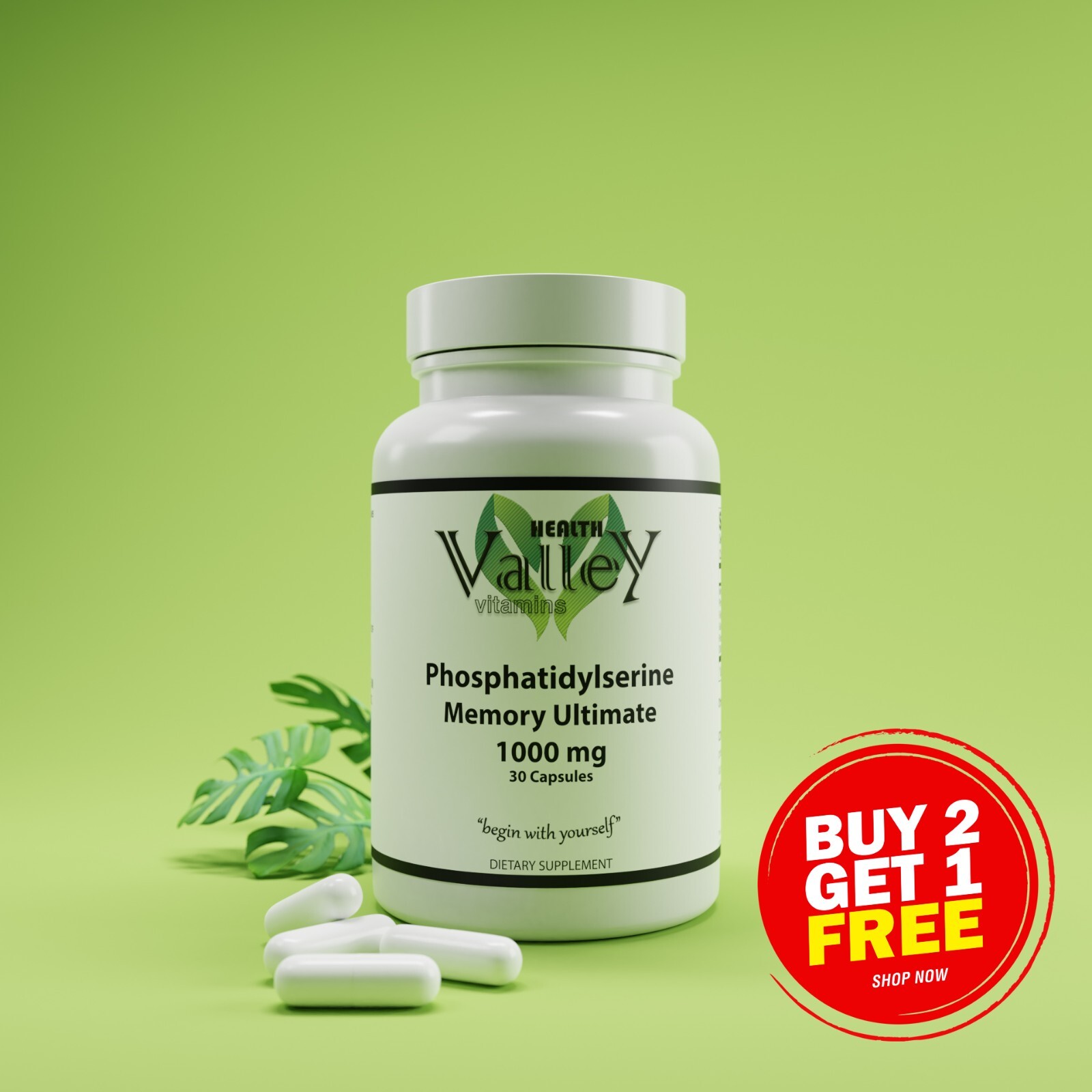 Phosphatidylserine Memory Ultimate 1000mg, Brain Health, Mood Stabilization