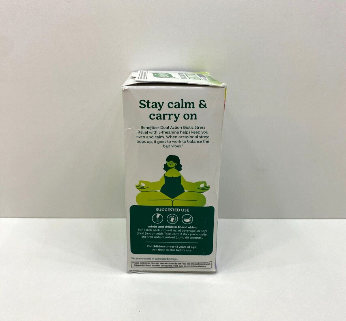 2 Benefiber Dual Action Biotic Prebiotic Probiotics Stress Relief Stick Packs