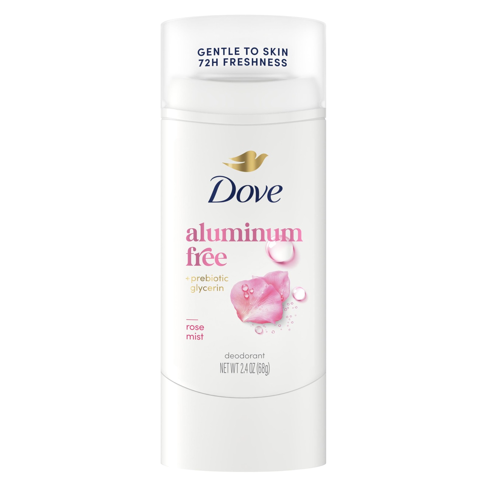 Dove Deodorant Stick Rose Mist for 72 Hour Odor 2.4 Ounce (Pack of 1), Pink