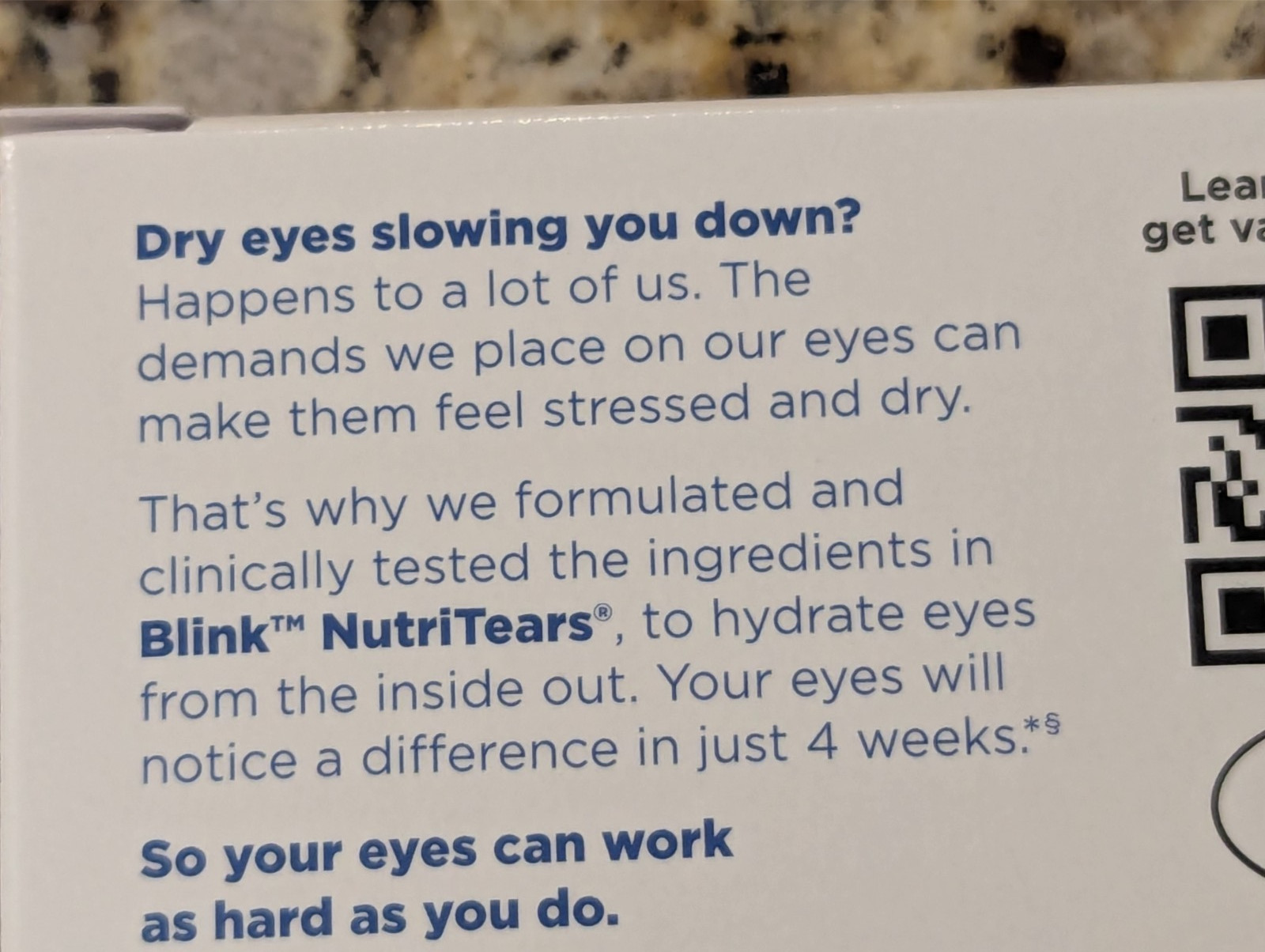 Bausch + Lomb Blink NutriTears Dry Eyes Supplement 7 ct x 4 Pack exp: 08/2027